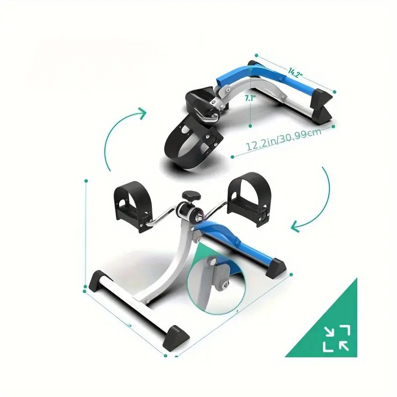 جهاز تمارين دواسة قابل للطي - جهاز تدريب داخلي صغير الحجم للساقين والذراعين