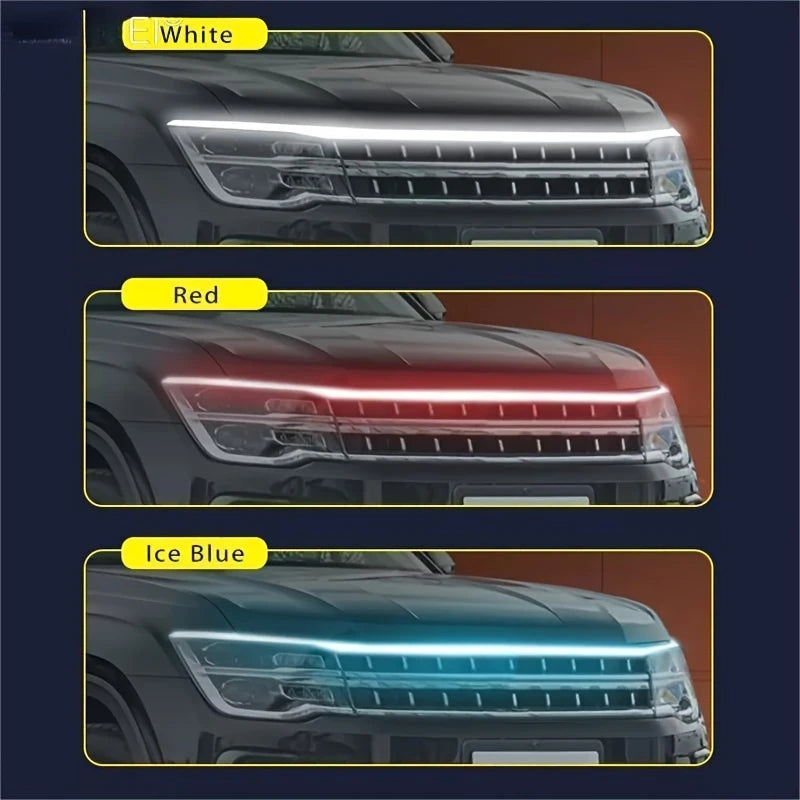 شريط إضاءة LED ديناميكي لغطاء محرك السيارة