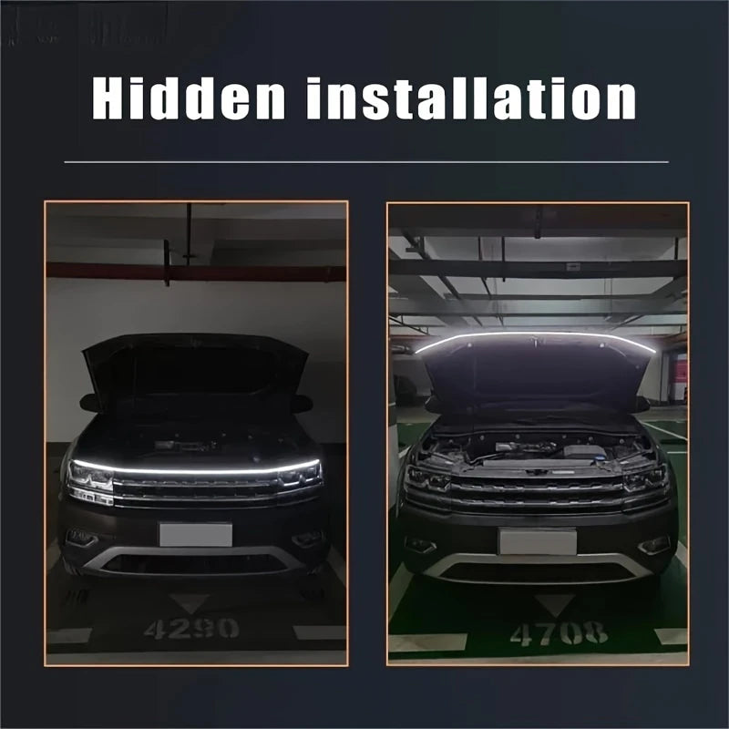 شريط إضاءة LED ديناميكي لغطاء محرك السيارة
