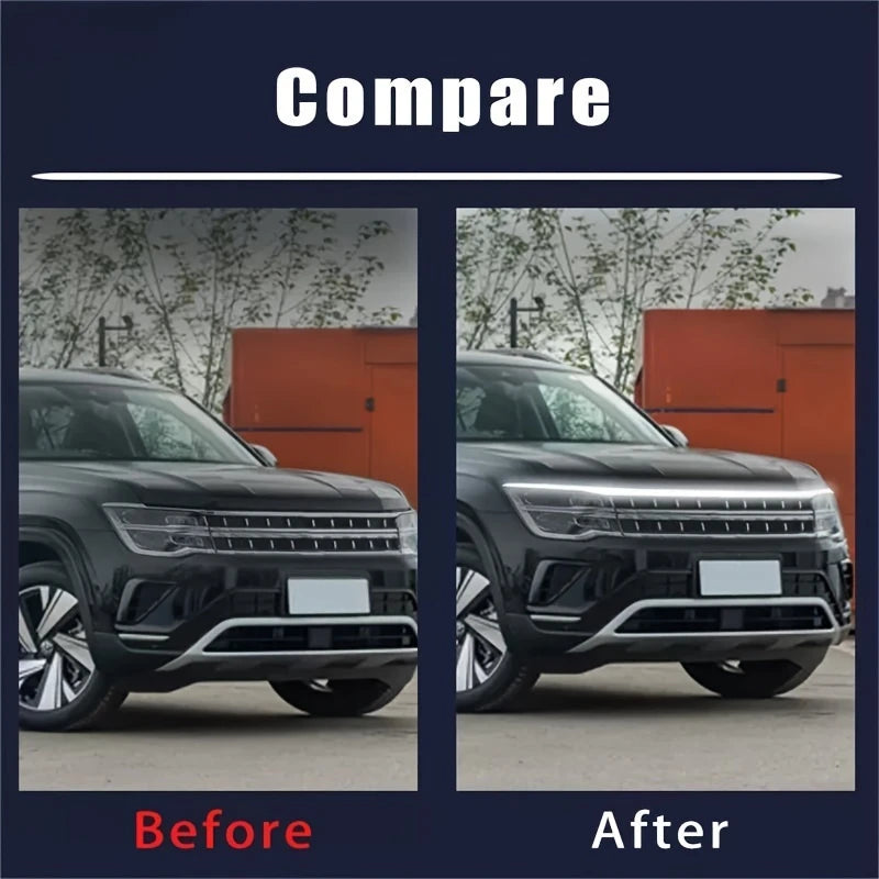 شريط إضاءة LED ديناميكي لغطاء محرك السيارة