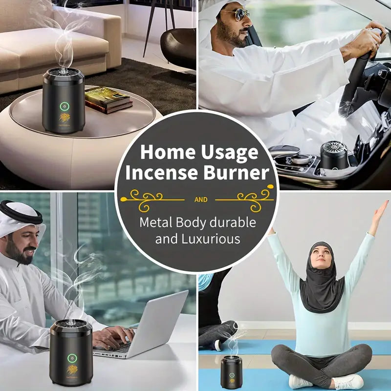 موزع عطور صغير بمنفذ USB - مبخرة معدنية محمولة للسيارة والمنزل