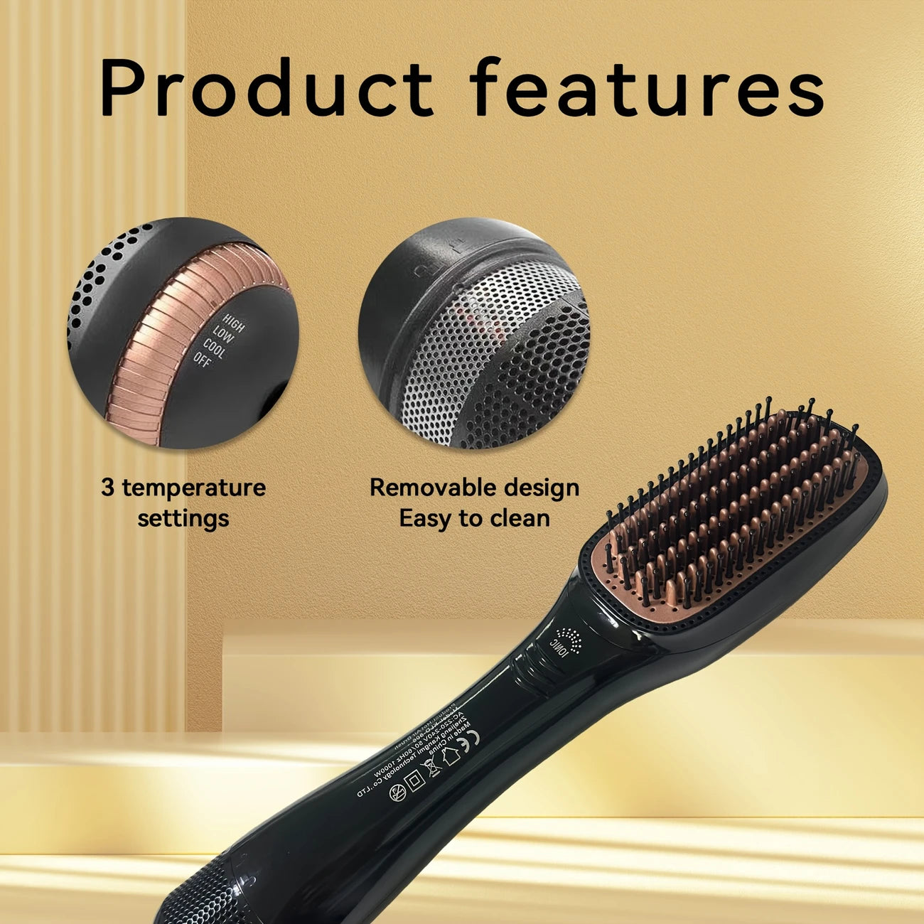 فرشاة تصفيف الشعر الاحترافية جوي - مجفف ومصفف (تقنية أيونية