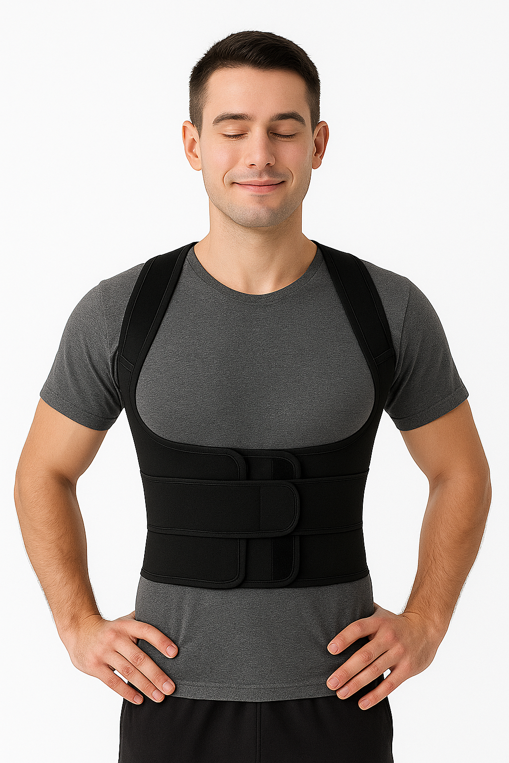 مصحح وضعية الجسم القابل للتعديل والتنفس - دعم الظهر والكتف