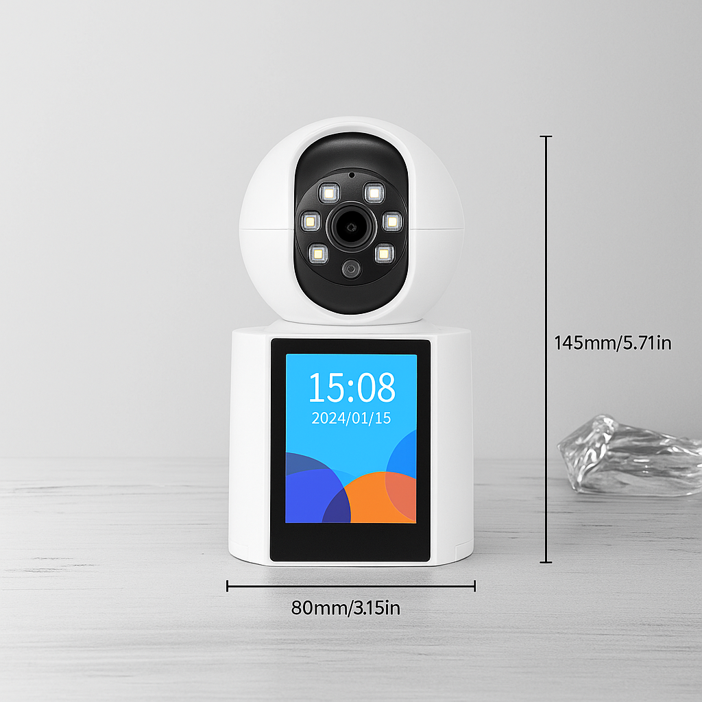 كاميرا مراقبة قابلة لإعادة الشحن عبر USB وواي فاي - رؤية ليلية وصوت ثنائي الاتجاه