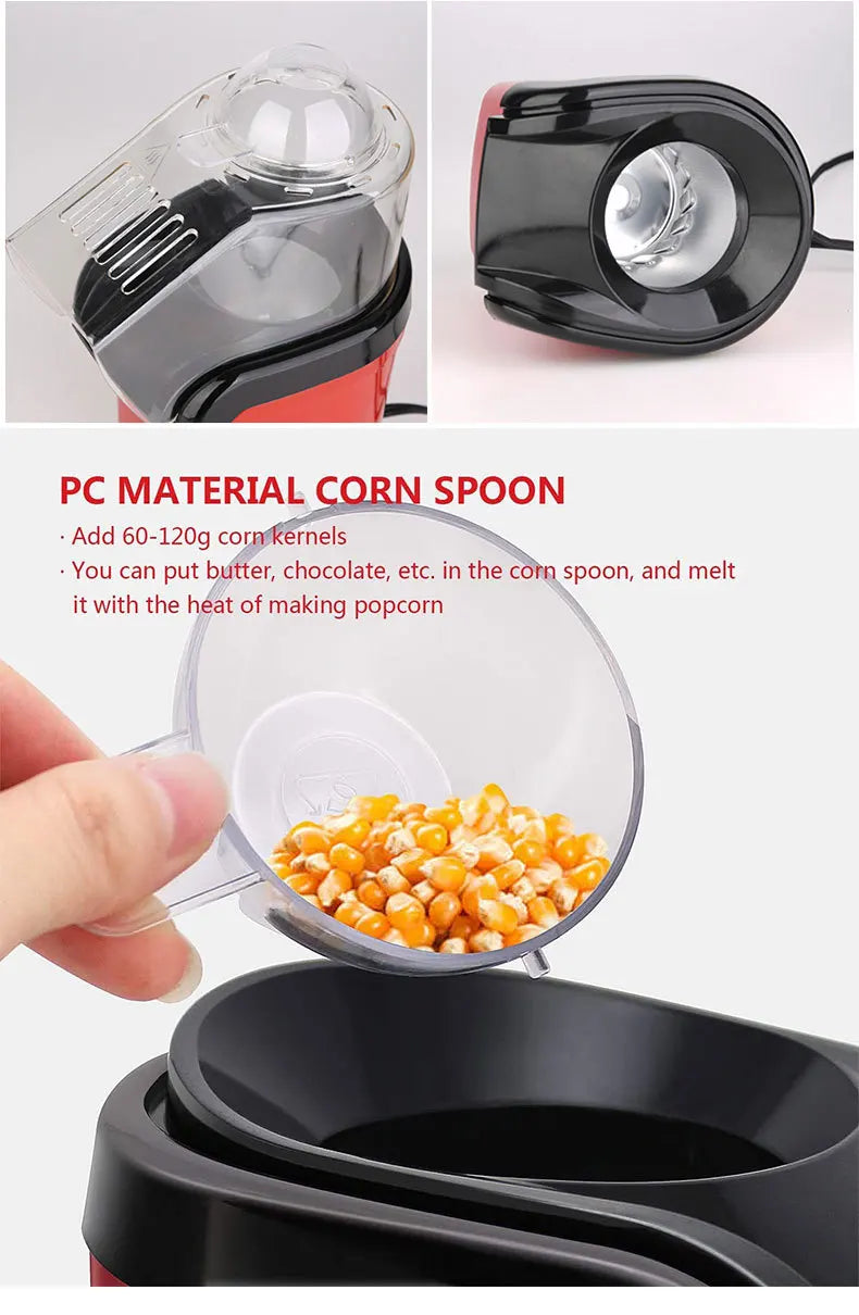 آلة صنع الفشار الكهربائية الصغيرة للأطفال - خالية من الزيت