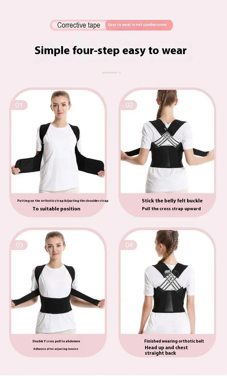 مصحح وضعية الجسم القابل للتعديل والتنفس - دعم الظهر والكتف