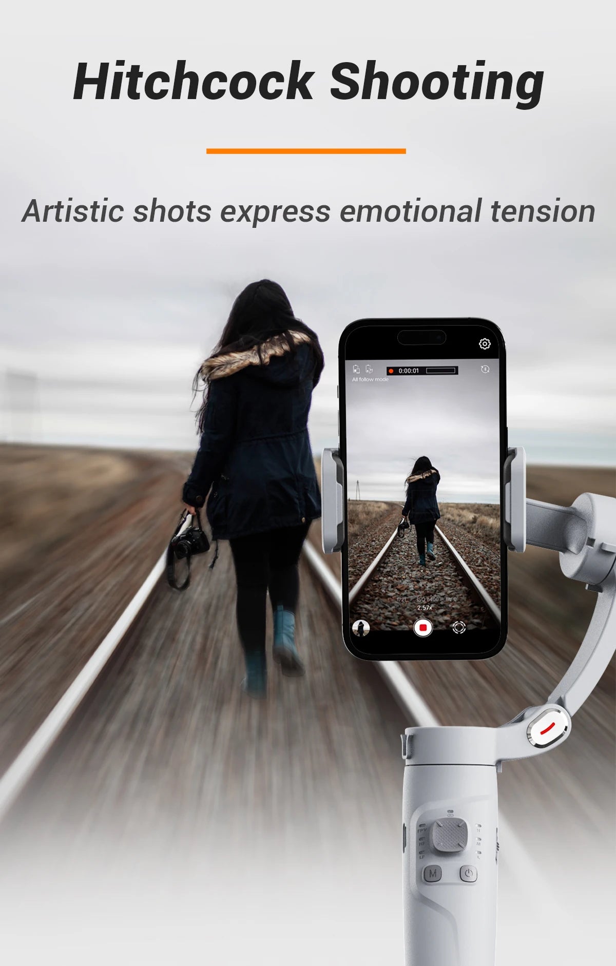 M1 3-Axis Merak One Smartphone Stabilizer | Professional Gimbal with Auto Balance & Smart Tracking