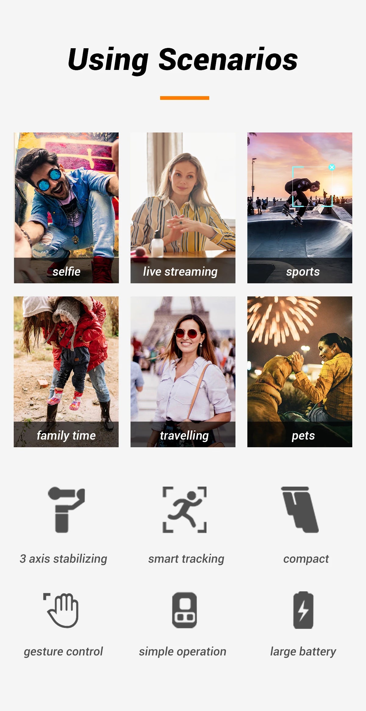 M1 3-Axis Merak One Smartphone Stabilizer | Professional Gimbal with Auto Balance & Smart Tracking
