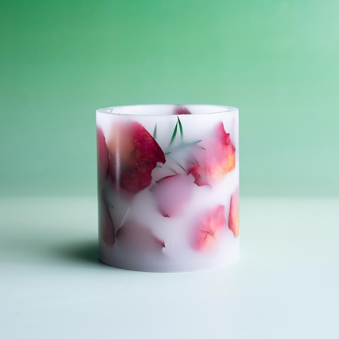 شمعة معطرة برائحة الكريستال العلاجي مع الأحجار الكريمة الطبيعية