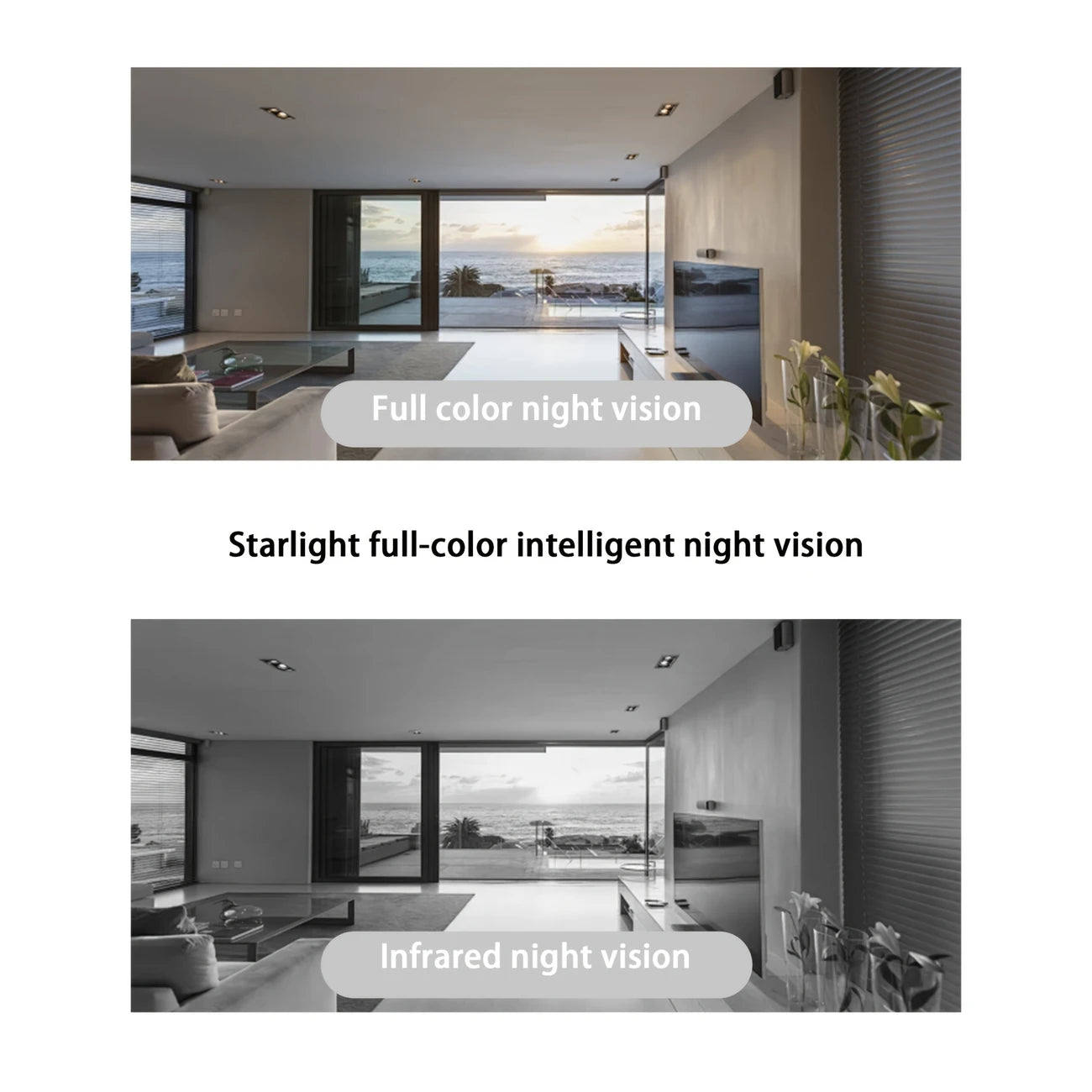 كاميرا مراقبة قابلة لإعادة الشحن عبر USB وواي فاي - رؤية ليلية وصوت ثنائي الاتجاه