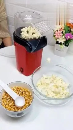 آلة صنع الفشار الكهربائية الصغيرة للأطفال - خالية من الزيت