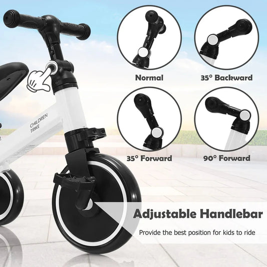 3-in-1 kids tricycle, baby walker and balance bike for toddlers aged 1 to 4