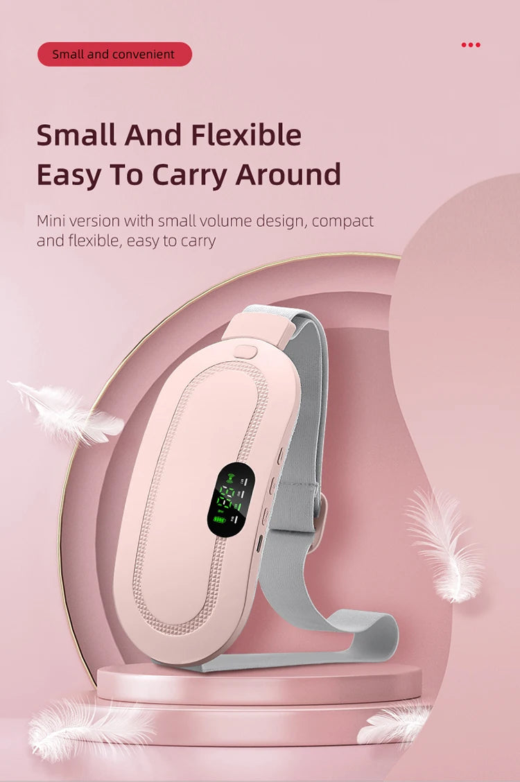 Lightweight menstrual pain relief pad with ergonomic design